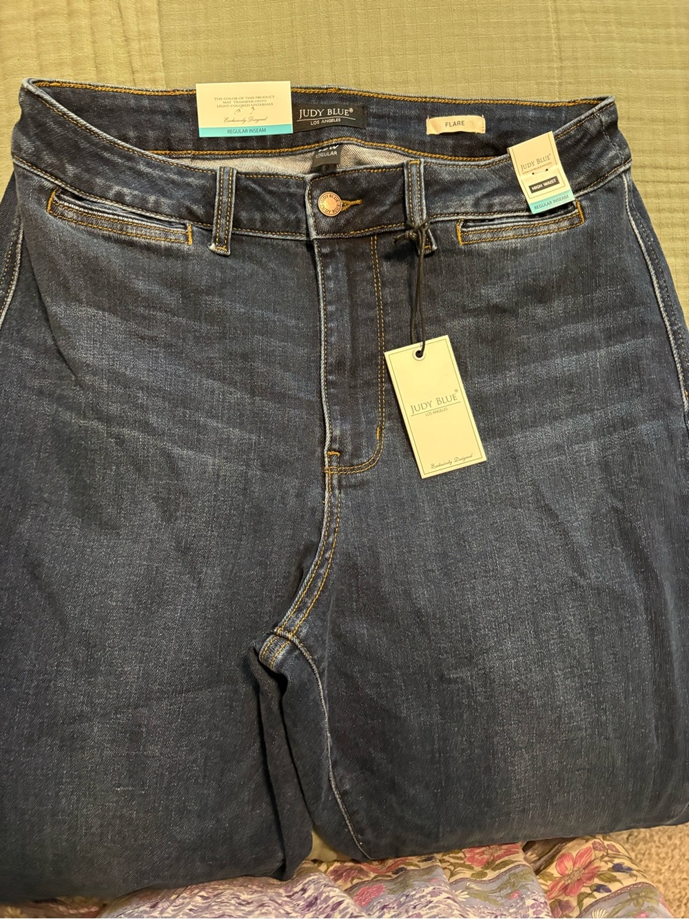Judy Blue High Waisted Trouser Flare Size 16-New W/Tags - Picture 6 of 8